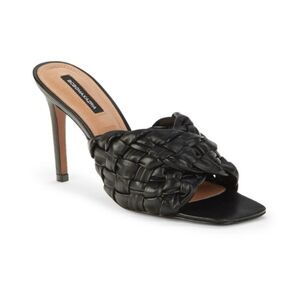 BCBGMAXAZRIA BARBA Black Woven Leather Sandals 8.5
